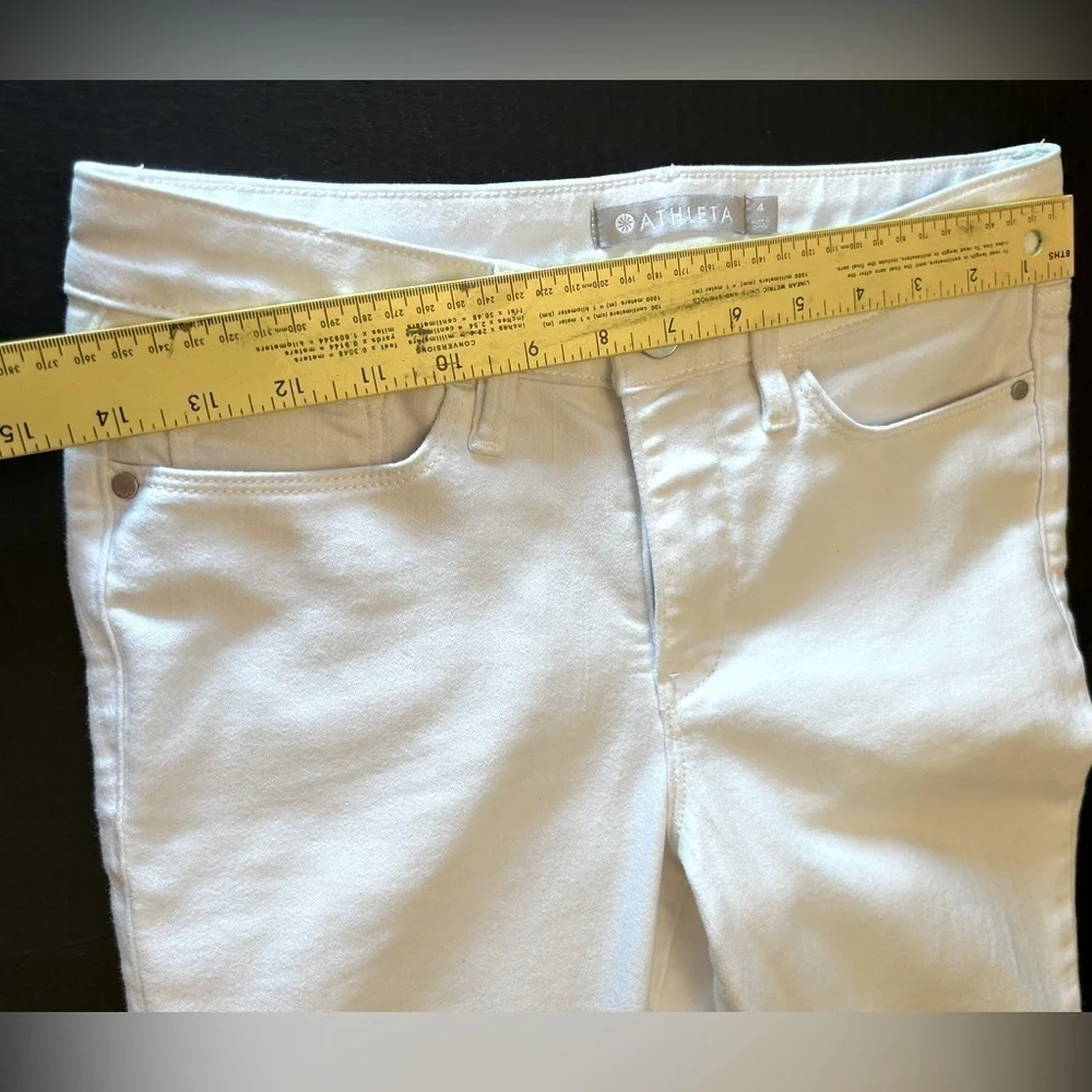 Athleta Sculptek ultra‎ skinny white jeans in Biscayne white Sz 4. E12